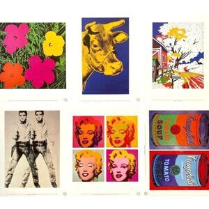 Andy Warhol Estate Vintage 1989 " Pop Art Portfolio " Lithograph Prints Set of 6